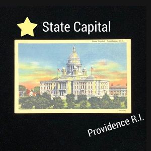 Vintage Providence RI State Capital Postcard Art